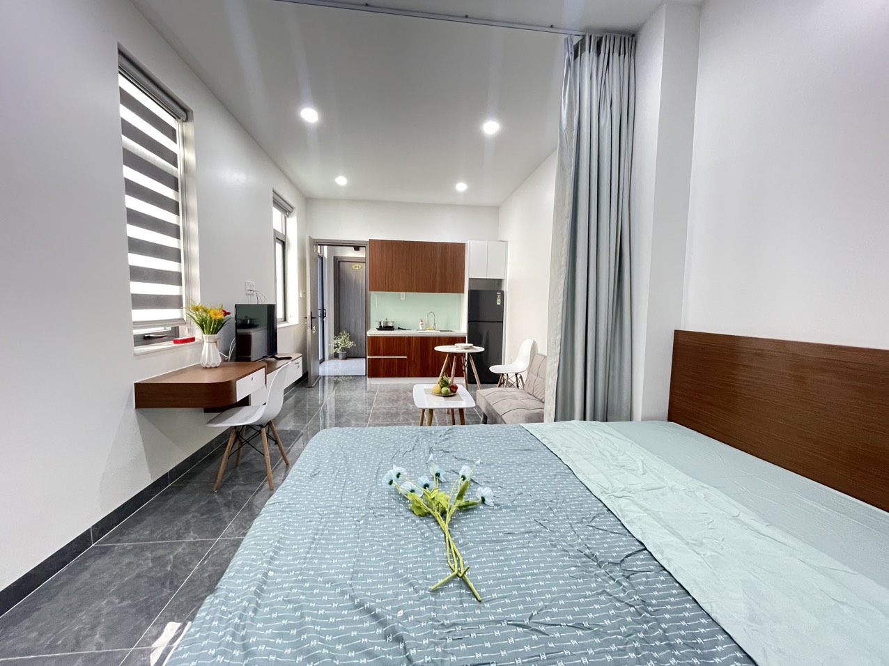 Studio rộng 30 m2 có giặt riêng